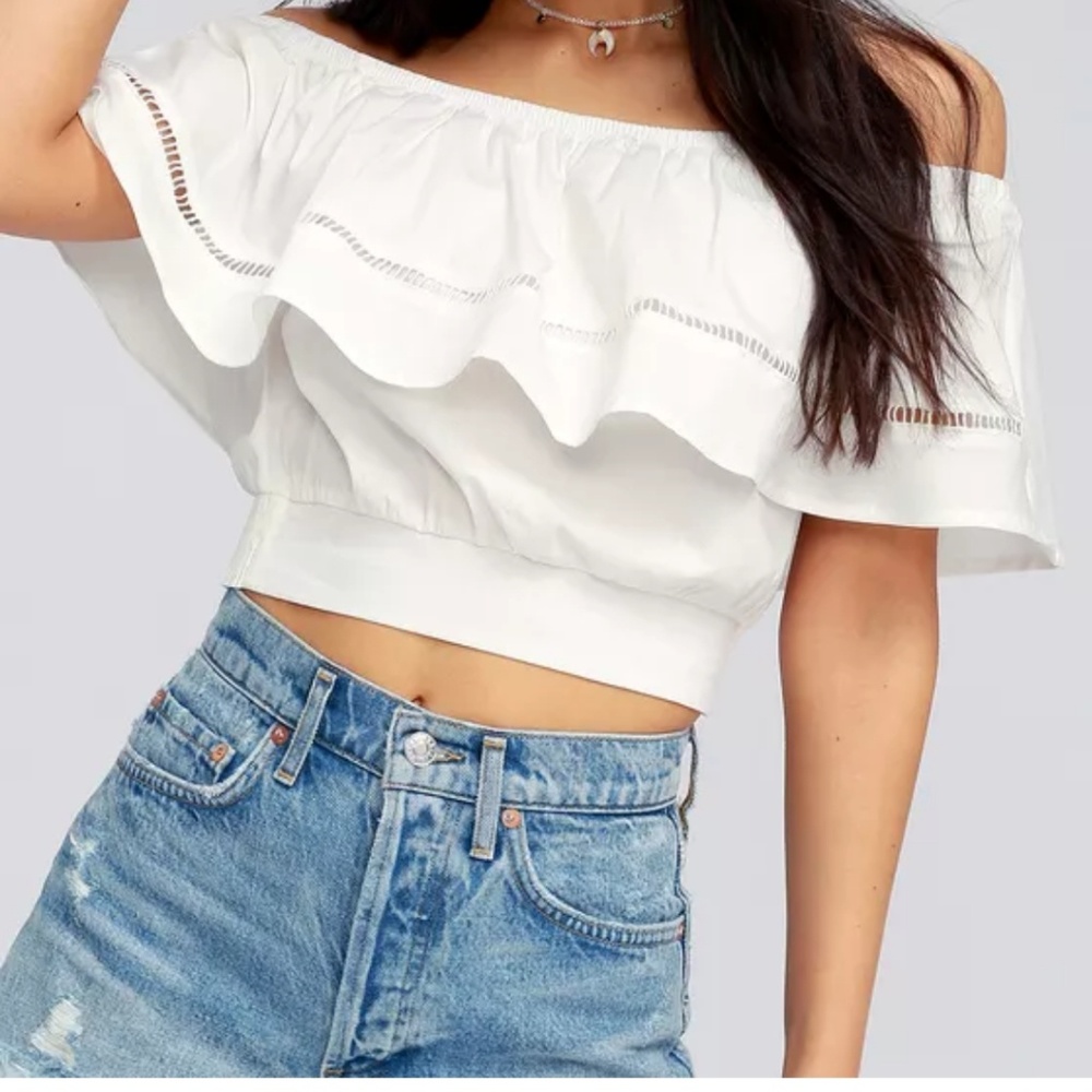 White crop top